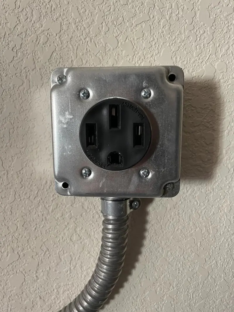 NEMA 14-50 outlet installed for Electrical Panel Upgrade in Aurora